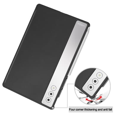 SKALO Lenovo Yoga Tab Plus Trifold Fodral - Svart