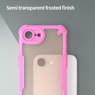 SKALO iPhone 16e Armor Hybrid Frosted Skal - Rosa