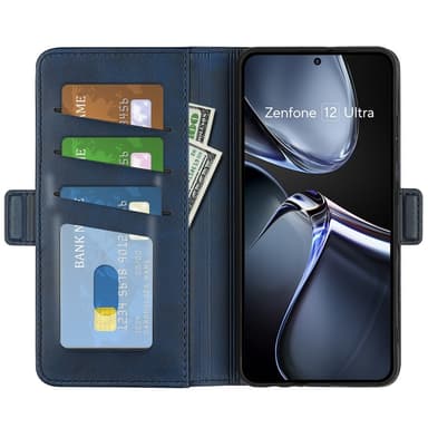 SKALO Asus Zenfone 12 Ultra 5G Premium ID Plånboksfodral - Blå