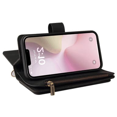 SKALO iPhone 16e KT-2 Big Wallet 17-FACK Plånboksfodral - Svart