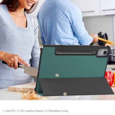 SKALO Lenovo Idea Tab Pro Trifold Fodral - Grön