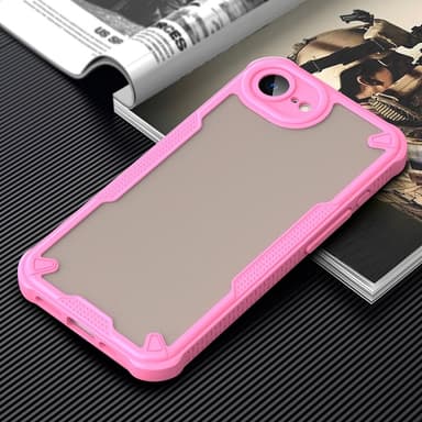 SKALO iPhone 16e Armor Hybrid Frosted Skal - Rosa
