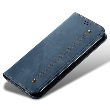 SKALO iPhone 16e Jeans Plånboksfodral - Blå