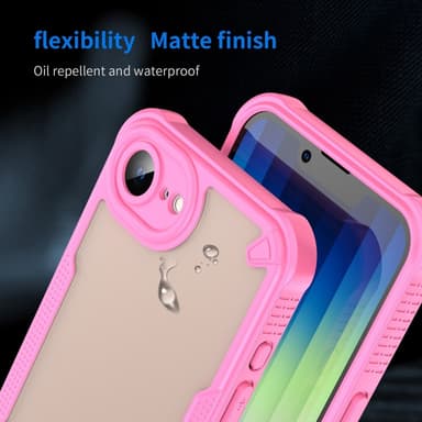 SKALO iPhone 16e Armor Hybrid Frosted Skal - Rosa