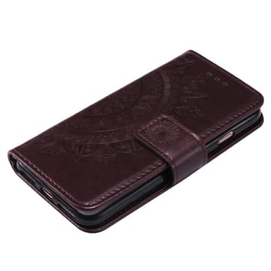 SKALO iPhone 16e Mandala Plånboksfodral - Brun