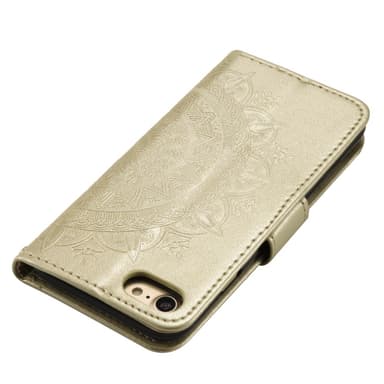 SKALO iPhone 16e Mandala Plånboksfodral - Guld