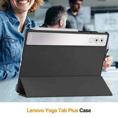 SKALO Lenovo Yoga Tab Plus Trifold Fodral - Svart
