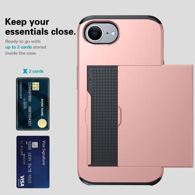 SKALO iPhone 16e Armor Korthållare Skal - Blå
