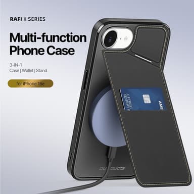 DUX DUCIS iPhone 16e Rafi II Series Skal med Korthållare - Svart