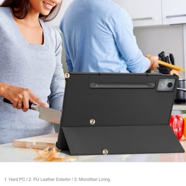 SKALO Lenovo Idea Tab Pro Trifold Fodral - Svart