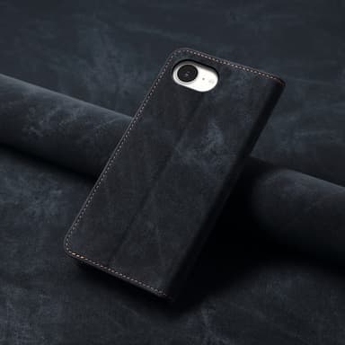 SKALO iPhone 16e Jeans Plånboksfodral - Svart
