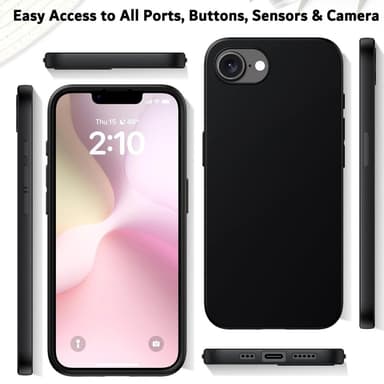 SKALO iPhone 16e Mattsvart Ultratunn TPU Skal - Svart