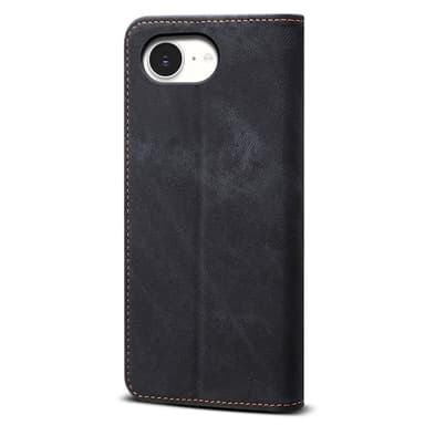 SKALO iPhone 16e Jeans Plånboksfodral - Svart