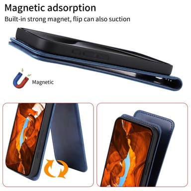 SKALO iPhone 16e Vertical PU-Läder Skal - Svart