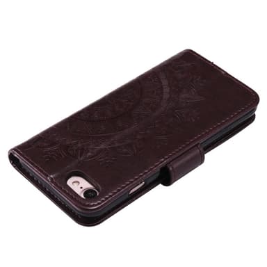 SKALO iPhone 16e Mandala Plånboksfodral - Brun
