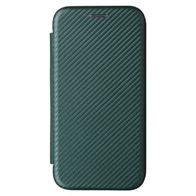 SKALO iPhone 16e Carbon Fiber Plånboksfodral - Grön