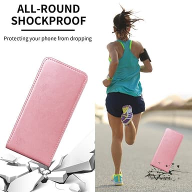 SKALO iPhone 16e Vertical PU-Läder Skal - Svart