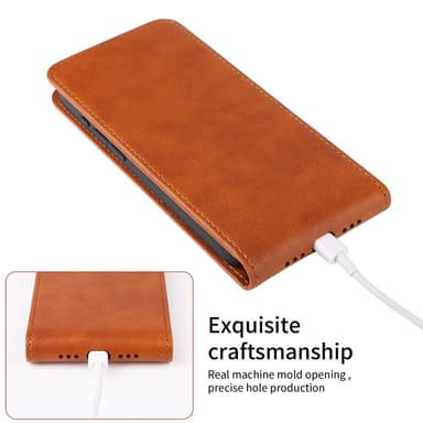 SKALO iPhone 16e Vertical PU-Läder Skal - Svart