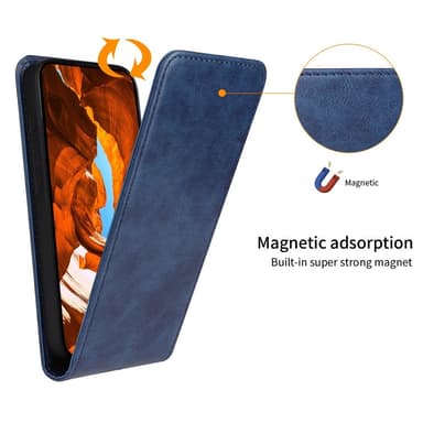 SKALO iPhone 16e Vertical PU-Läder Skal - Svart