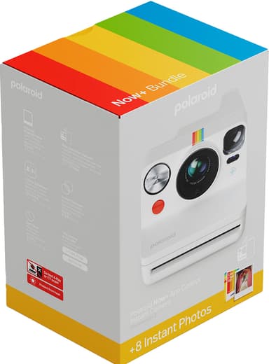 Polaroid Now+ Gen. 3 direktkamera (startpaket, vit)