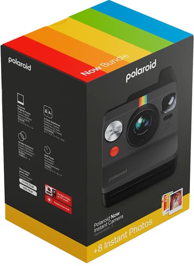 Polaroid Now Gen. 3 direktkamera (startpaket, svart)