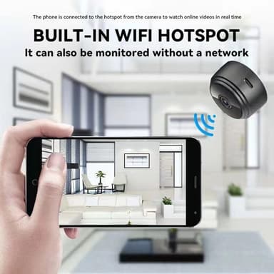 WiFi Kamera 1080P HD magnetisk Övervakning Spy utan Night Vision