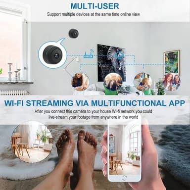 WiFi Kamera 1080P HD magnetisk Övervakning Spy utan Night Vision