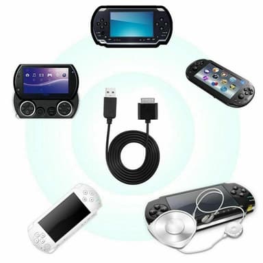 Sony PS Vita 1000 PSV1000 Data Sync Laddare Kabel Speltillbehör