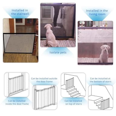 hopfällbar hund katt Pet Safe Mesh staket - 110*72CM