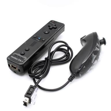 Kompatibelt med Wii Handkontroll-Set Motion Plus Bulk Svart