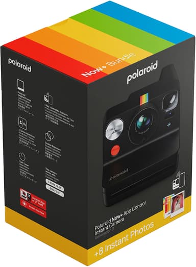 Polaroid Now+ Gen. 3 direktkamera (startpaket, svart)