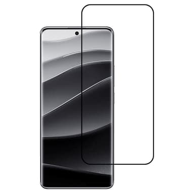 2-PACK SKALO Xiaomi Redmi Note 14 Pro+ 5G Heltäckande Skärmskydd Härdat Glas - Svart