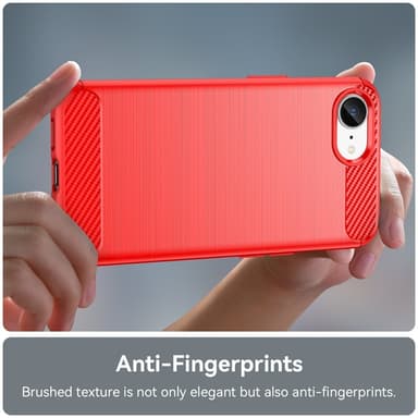 SKALO iPhone 16e Armor Carbon Skal - Röd