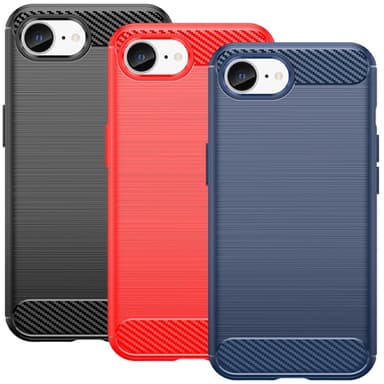 SKALO iPhone 16e Armor Carbon Skal - Röd
