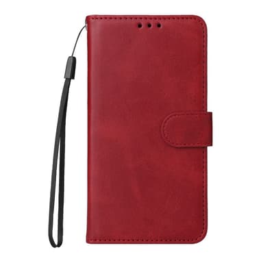 SKALO iPhone 16e PU-läder Plånboksfodral - Röd
