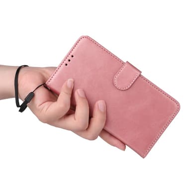 SKALO iPhone 16e PU-läder Plånboksfodral - Rosa