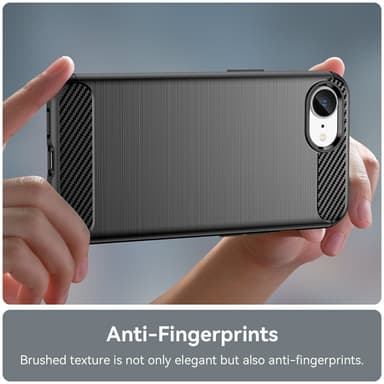SKALO iPhone 16e Armor Carbon Skal - Svart