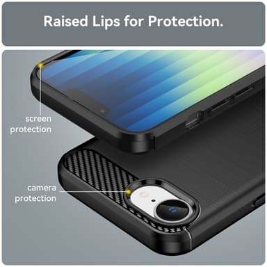 SKALO iPhone 16e Armor Carbon Skal - Svart
