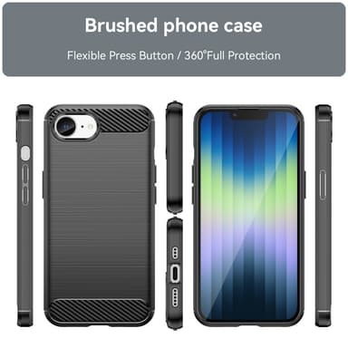 SKALO iPhone 16e Armor Carbon Skal - Svart