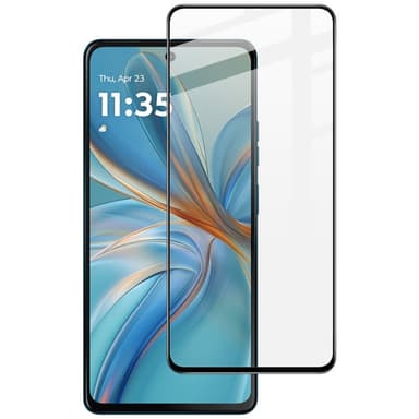 SKALO Motorola Moto G75 5G Heltäckande Skärmskydd Härdat Glas - Svart