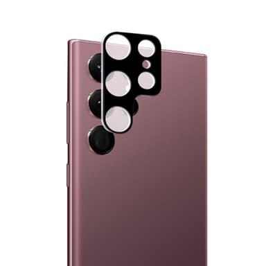 2-PACK SKALO Samsung S25 Ultra 3D Linsskydd/Kameraskydd Härdat Glas - Svart