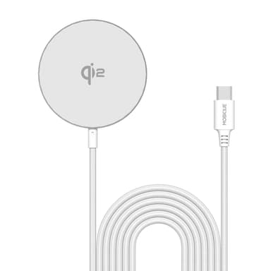 Mobique Magnetisk Trådlös Qi2 Laddare 15W vit