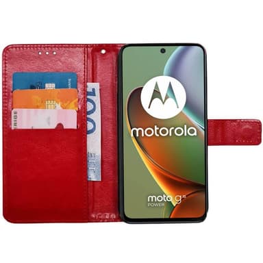 Plånboksfodral 3-kort Motorola Moto G15 Power - Röd