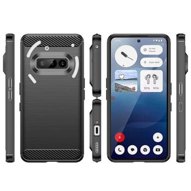Borstat silikon skal Nothing Phone 3a - Svart