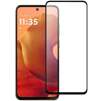 SKALO Motorola Moto G15 Heltäckande Skärmskydd Härdat Glas - Svart