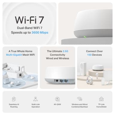 TP-Link Deco BE3600 Pro WiFi 7 mesh-system (3-pack)