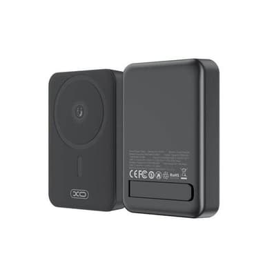 XO Powerbank 10000mAh med magnetisk laddning 20W - Svart