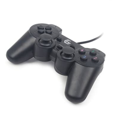 Gembird Dual Vibration Trådad spelkontroll för PC - Svart