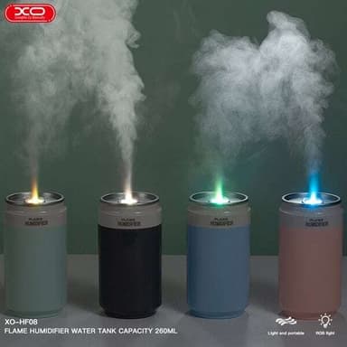 XO Luftfuktare med RGB-ljus 260ml - Grå