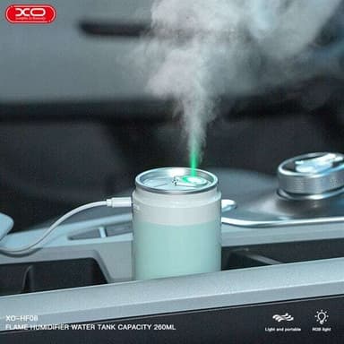 XO Luftfuktare med RGB-ljus 260ml - Grå